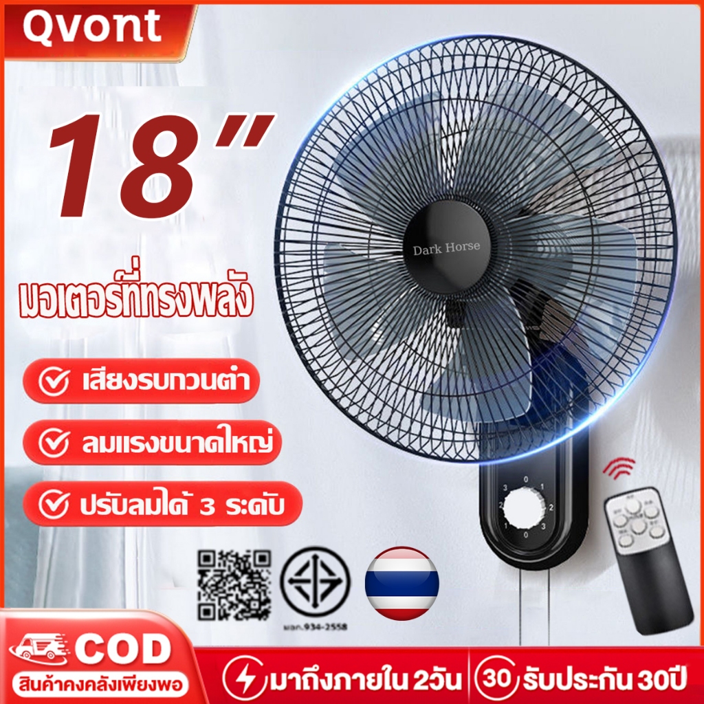 [1แถม1] 16/18 นิ้ว พัดลมติดผนัง พัดลมไฟฟ้า พัดลมผนัง พัดลม Wall fan พัดลมแรงสูง พัดลมติดผนังราคาถูก พัดลมครัวเรือน