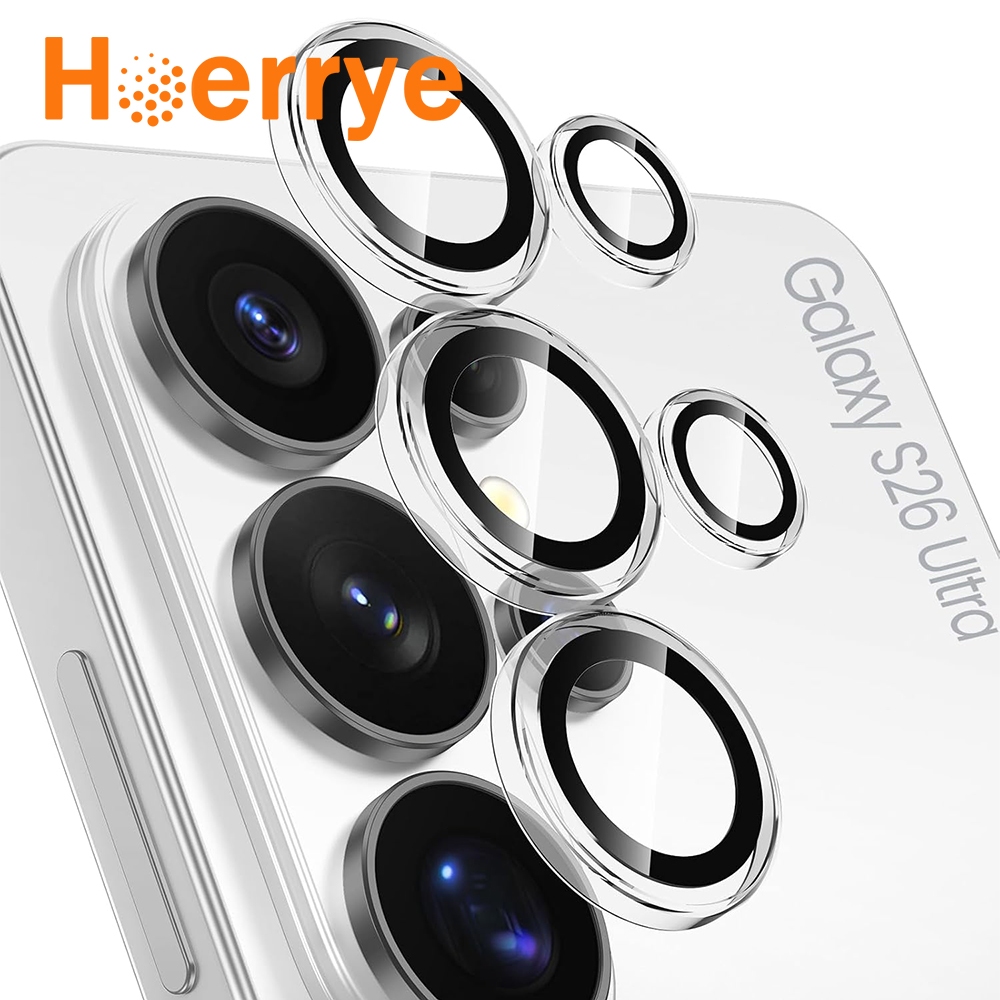 Hoerrye ฟิล์มกระจก เอชดี for Samsung S26Ultra S25Ultra การสแกนลายนิ้วมือ 9D การป้องกันการตก S24Ultra เต็มหน้าจอ ฟิล์ม