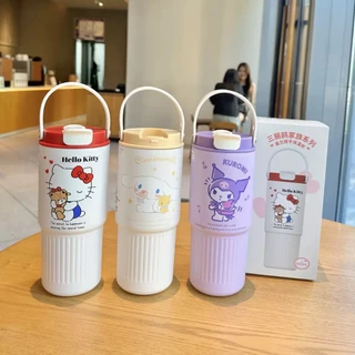 แก้ว Sanrio แก้วเก็บความเย็น งานสแตนเลส318 ปริมาณ850ml มีหูหิ้ว งานน่ารักตรงปก ส่งจากไทย
