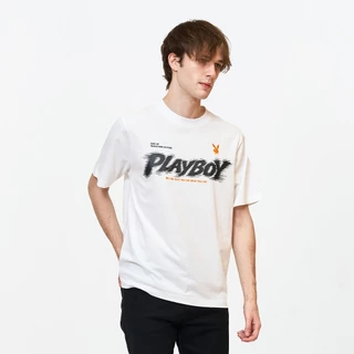 PLAYBOY 06PB เสื้อยืด เสื้อผ้าผู้ชาย/เสื้อ/เสื้อยืดสีขาว รุ่น P1MT265TB090WH