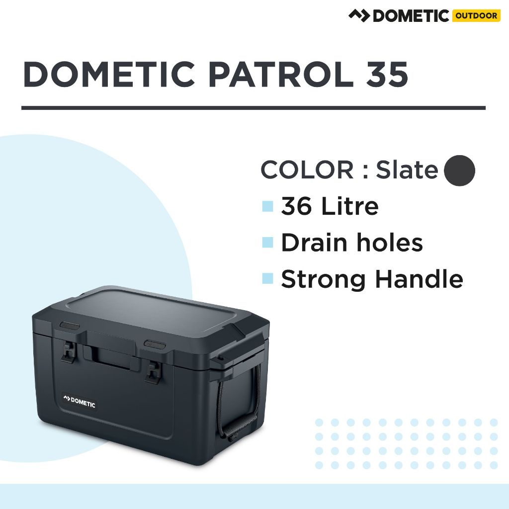 Dometic Patrol 35 Slate,ถังเก็บความเย็น 36L สี Slate-Black ***สินค้าตัวโชว์***