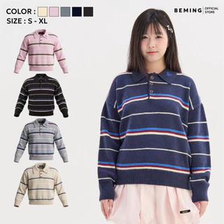 (พร้อมส่ง)Bemingtop1032(S-XL)-BMG Soft Stripe Polo — Everyday มีสไตล์ ใส่สบายทุกลายเส้น