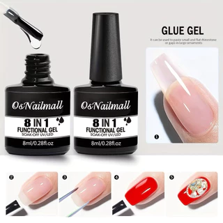 กาวติดเล็บ 8in1 ใช้คุ้ม ใช้นาน ประสิทธิภาพดี ขนาด 8ml สินค้าพร้อมส่งในไทย