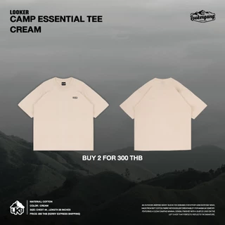 LOOKER® — CAMP ESSENTIAL TEE เสื้อยืดแขนสั้นโลโก้อกซ้าย (CAMPING)