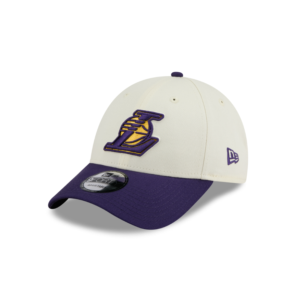 หมวกแก๊ป New Era รุ่น Los Angeles Lakers League Mix Game Day 2-Tone Purple Visor Chrome White 9Forty Cap