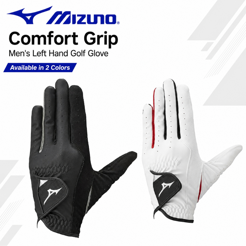 Mizuno ConfiGrip Golf Glove Men's Left Hand Strong Grip Golf Glove Black White