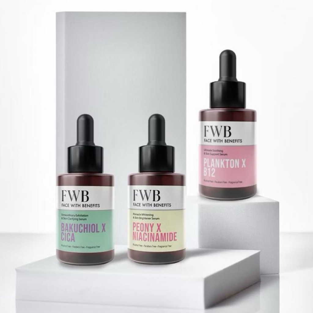 Face With Benefits Serum เฟซ วิท เบเนฟิทส์ เซรั่มบำรุงผิว 30ml (Peony X Niacinamide/Plankton X B12/Bakuchiol X Cica)