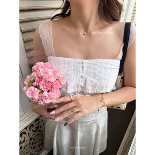 Mero Drop Necklace | สร้อยไข่มุกผสมจี้เพชร สแตนเลส ไม่ลอก ไม่ดำ