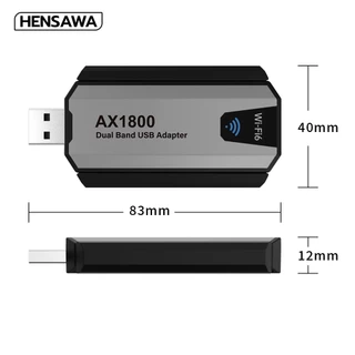 HENSAWA รุ่น PC322 อะแดปเตอร์ WiFi ไร้สาย AX900Mbps AX1800Mbps Wi-Fi 6 บลูทูธ 5.4 USB สําหรับแล็ปท็อปพีซี