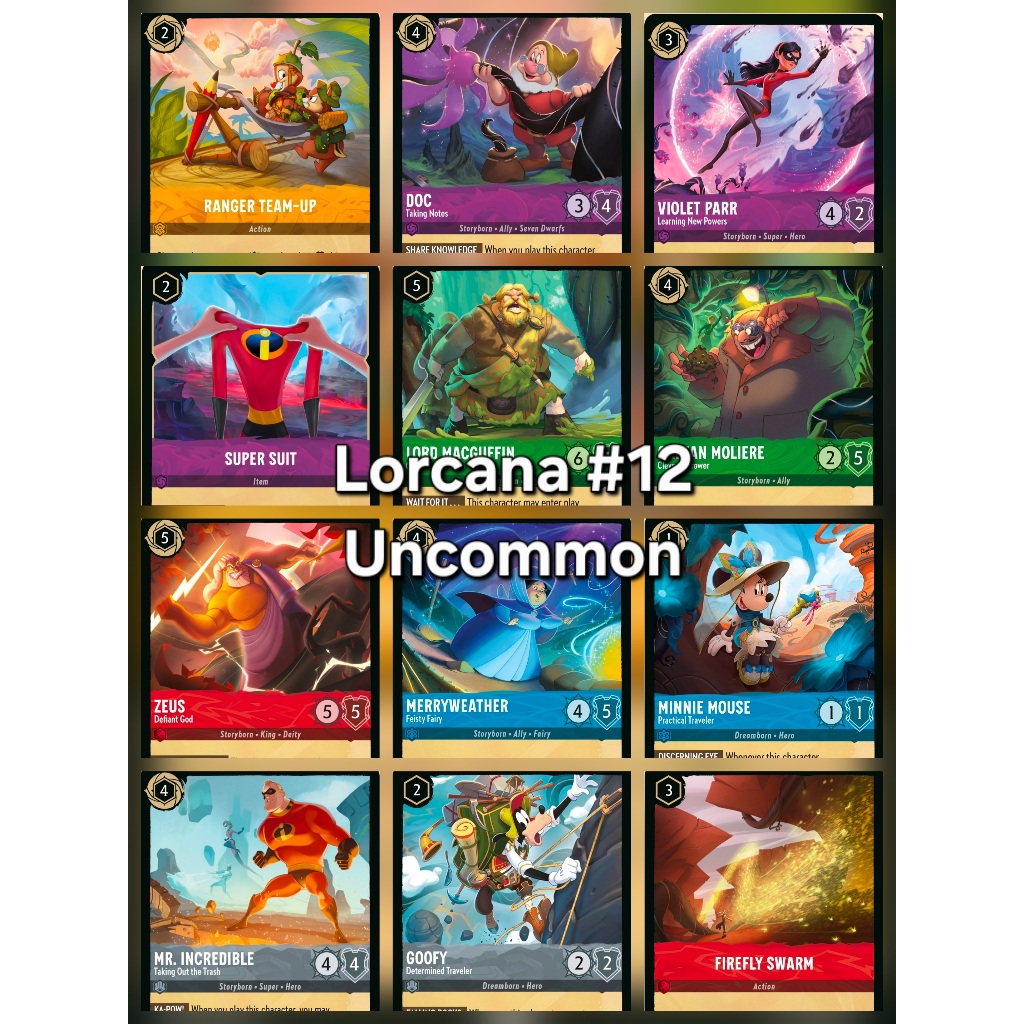 การ์ดระดับ Uncommon Disney Lorcana Set 12 : Wild Unknown [Eng] ของแท้ 100%