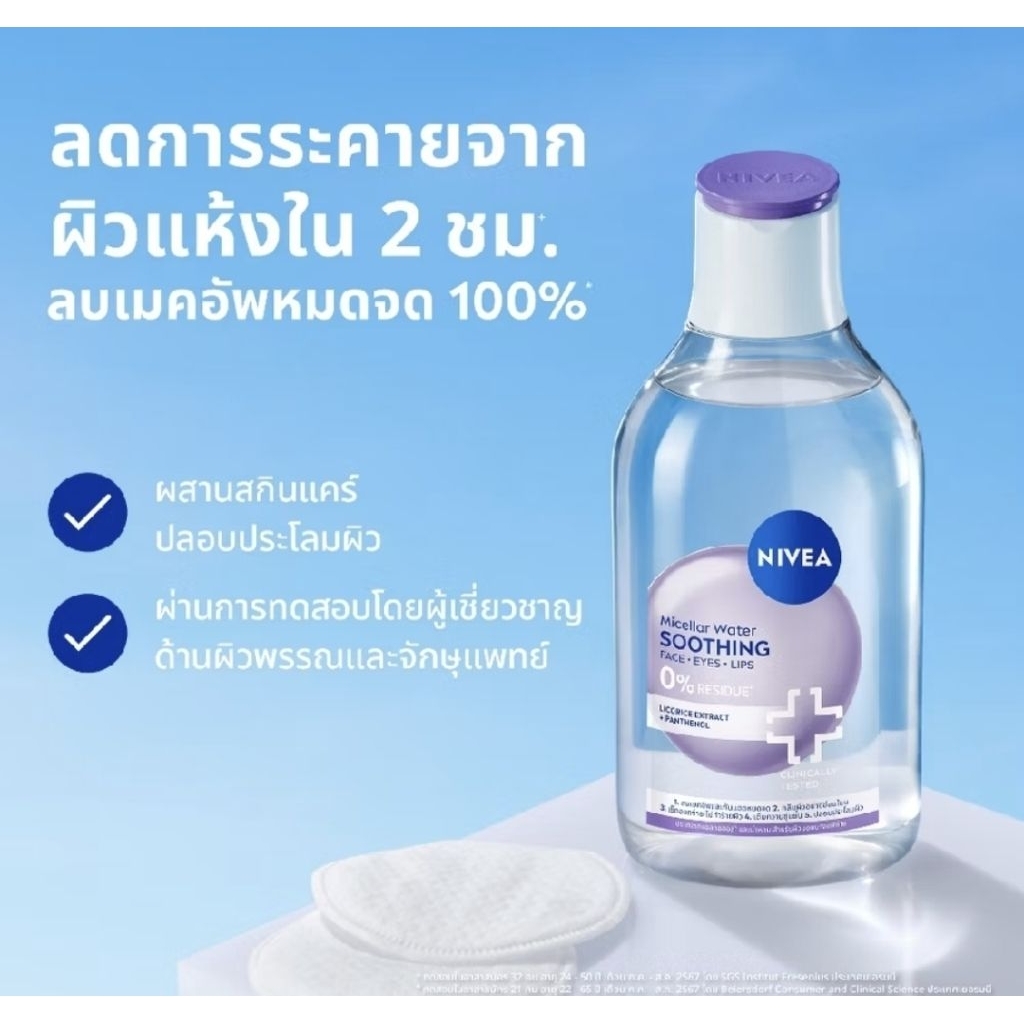 นีเวีย ไมเซล่า วอเตอร์ 400 ml ทำความสะอาดผิวหน้าอย่างอ่อนโยน