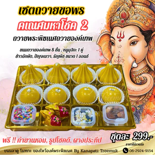 ขนมถวายพระพิฆเนศ คเณศมหาโชค มีให้เลือกหลายชุด ถวายองค์เทพ ถวายพระพิฆเนศ