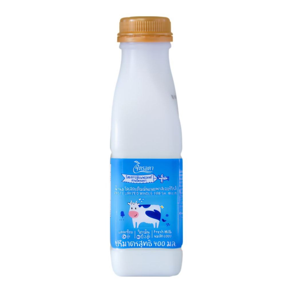 จิตรลดา นมพาสเจอร์ไรส์รสจืด Chitralada Milk Plain 400ml.