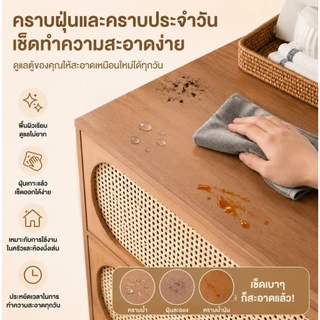 ตู้เก็บของในครัว 5 ประตู ลายหวาย ระบายอากาศ จุของเยอะ ประหยัดพื้นที่ กันฝุ่น กันน้ำ สนิม
