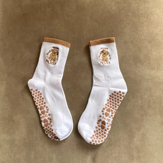 [พร้อมส่ง] 🐶 Puppy Pop 🐶 Grip Socks ถุงเท้ากันลื่น สำหรับโยคะ พิลาทิส ออกกกำลังกาย
