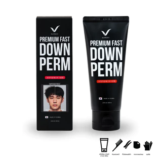 [ Super V Fast Down Perm ] น้ำยากดผมด้านข้าง 100ml จากเกาหลี ลดหน้าม้าแตก ลดผมชี้ฟู เรียบทันที ใน 10 นาที