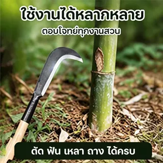 มีดพร้าเบตง คมจัด พร้อมด้ามไม้ แข็งแรง ทนทาน เหล็กกล้าคุณภาพสูง ตัดไม้ ฟันกิ่งไม้ ถางหญ้า ใช้งานอเนกประสงค์