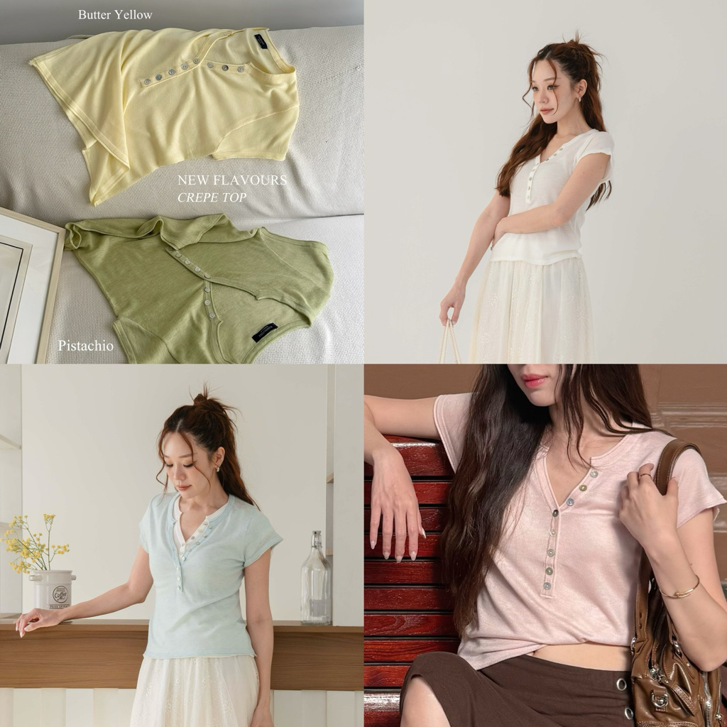 FLASHMARBLE - CREPE TOP ผ้านิทผสมวูล เนื้อบางนุ่ม ไม่เคืองผิว
