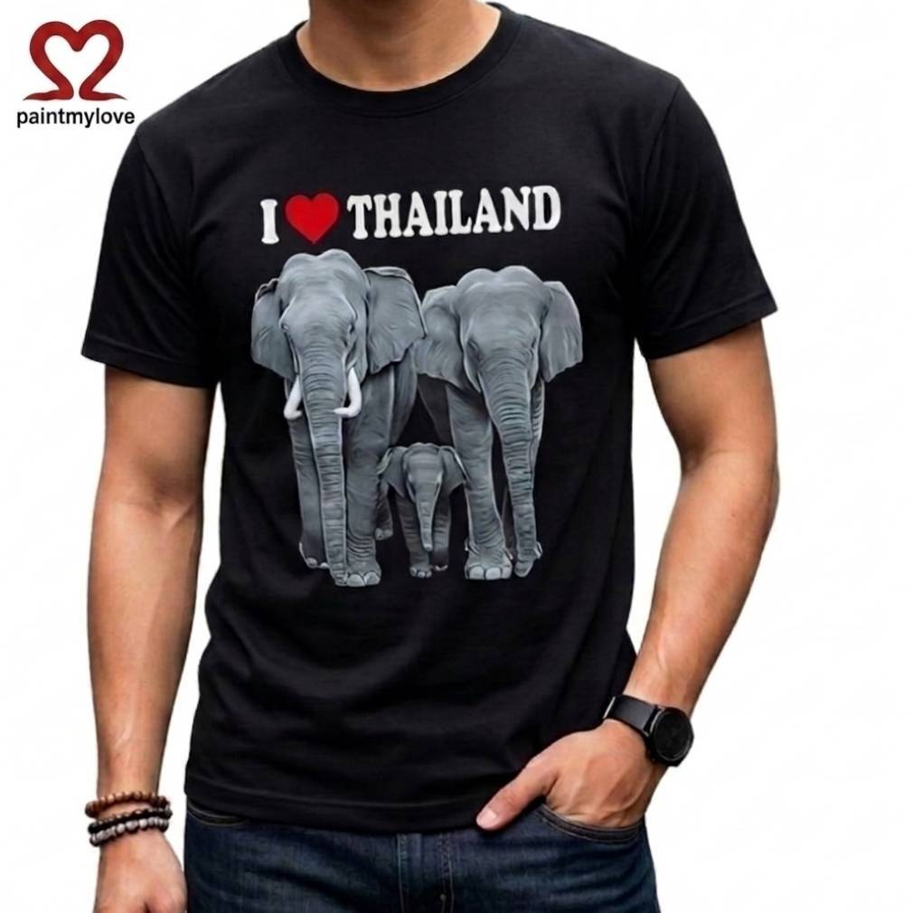 paintmylove เสื้อยืดผู้ใหญ่คอกลม สกรีนลายไทนแลนด์ ใส่ได้ทั้งชายและหญิง อก 34 ถึง 46 นิ้ว