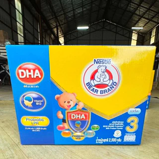 นมผงตราหมี รสจืด/น้ำผึ้ง​สูตร 3 ขนาด 3000 ก. สำหรับเด็กอายุ 1 ปีขึ้นไป