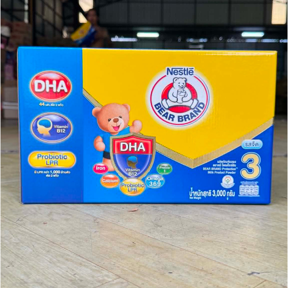 ตราหมี โพรเท็กซ์ชัน ทริปเปิ้ล โปร 3 ผลิตภัณฑ์นมผง รสน้ำผึ้ง 3000 ก.