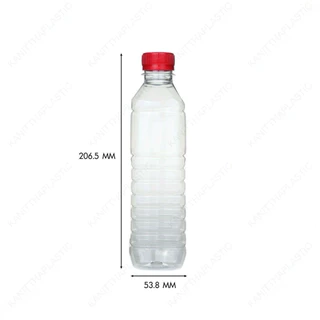 (50 ใบ) ขวดพลาสติก PET ทรงสูง ขนาด 400 มล.