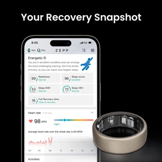 Amazfit Helio Ring แหวนติดตามสุขภาพระดับโปร วัดการนอน HRV Readiness กันน้ำ 10ATM