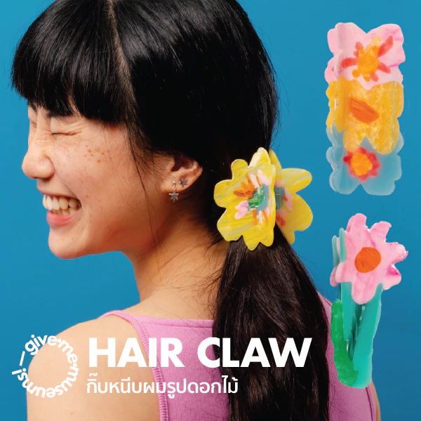 HAIR CLAW กิ๊บหนีบผมรูปดอกไม้ give.me.museums
