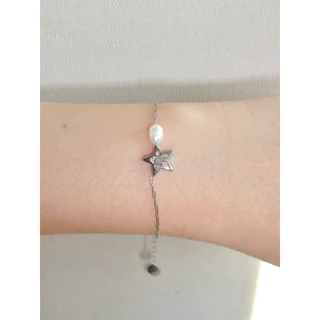nice try studio - Star Girls Mini Gems Bracelet สร้อยข้อมือรูปดาว ไม่ลอก ไม่ดำ