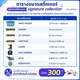 สติ๊กเกอร์ ซ่อมน้อง BUZZ Lightyear : sticker repair mannequins