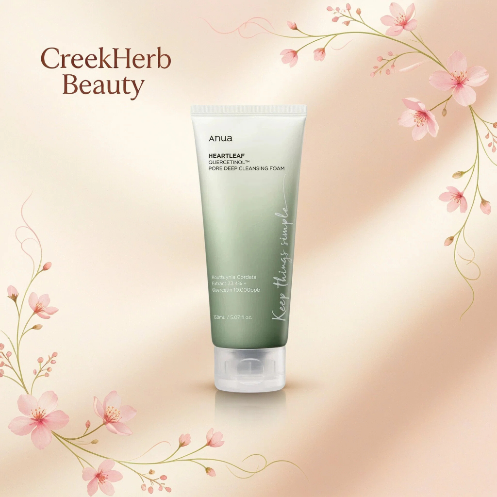 Blogger's Pick Anua Heartleaf Cleansing Foam, With Heartleaf & Quercetin, Controls Oil & Cleanses Pores