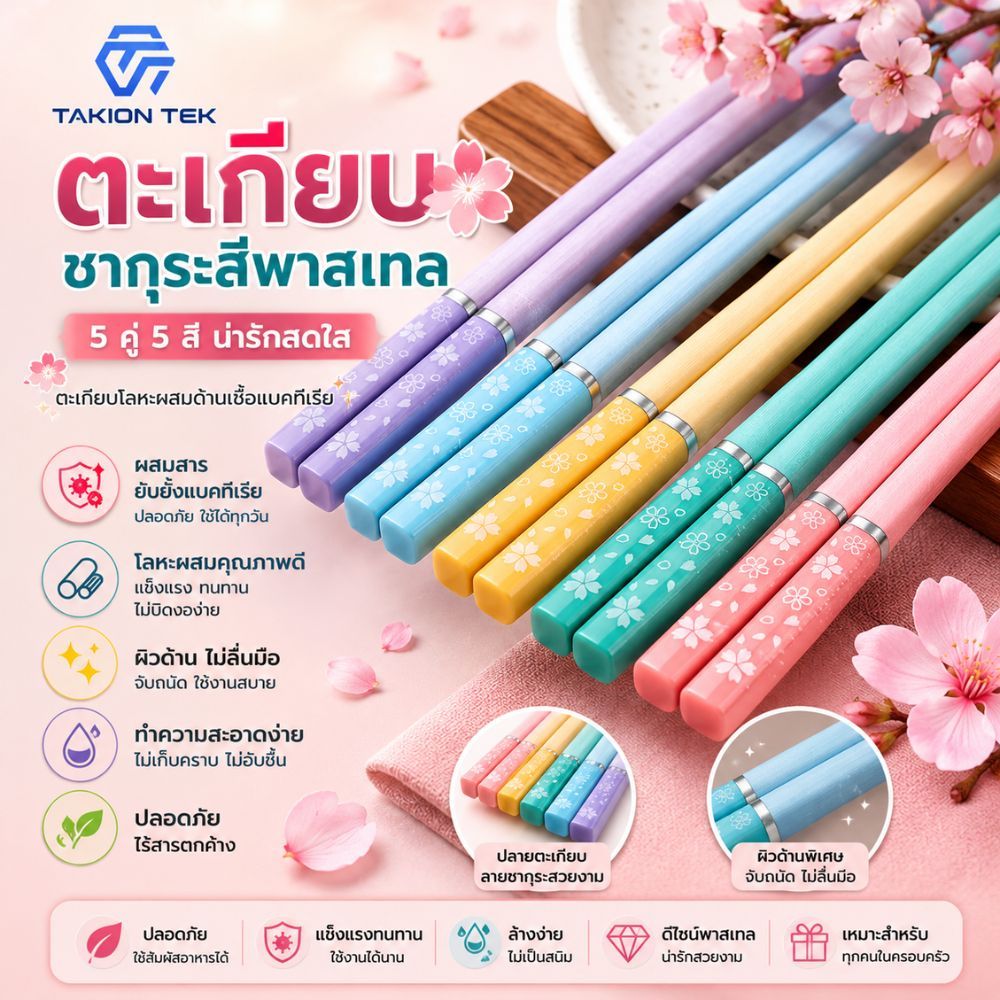 ตะเกียบเมลามีน ตะเกียบ ทนความร้อนมี (10แถม1คู่)4แบบให้เลือก  ตะเกียบสไตล์จีนกันลื่น "มีความสุข"