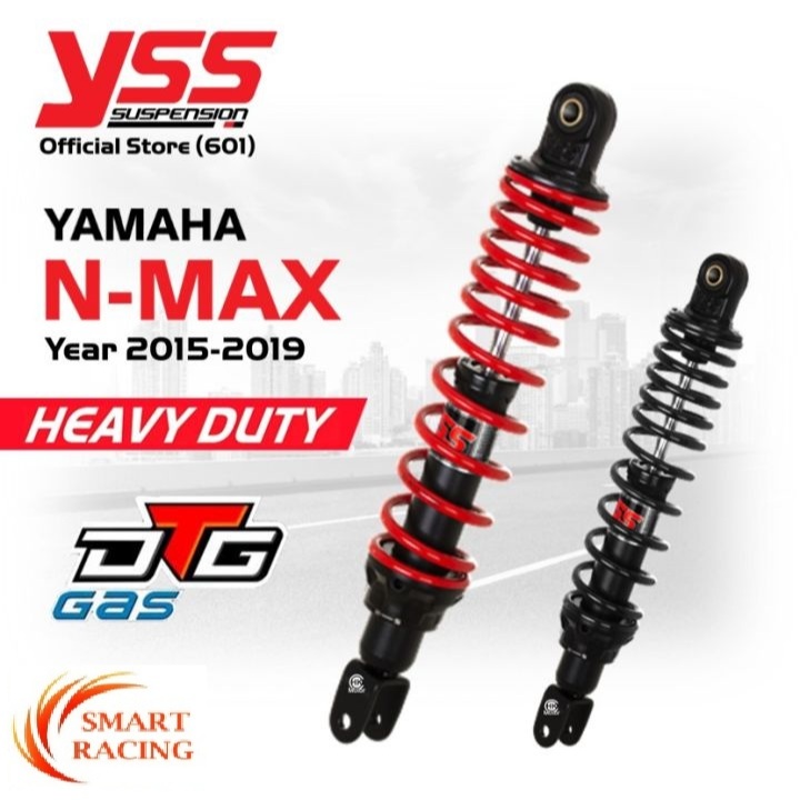 โช๊ค YSS แท้ DTG Plus รุ่น NMAX ปี 2015-2019  สปริงแดง โช๊คหลัง ความสูง 335 มม.