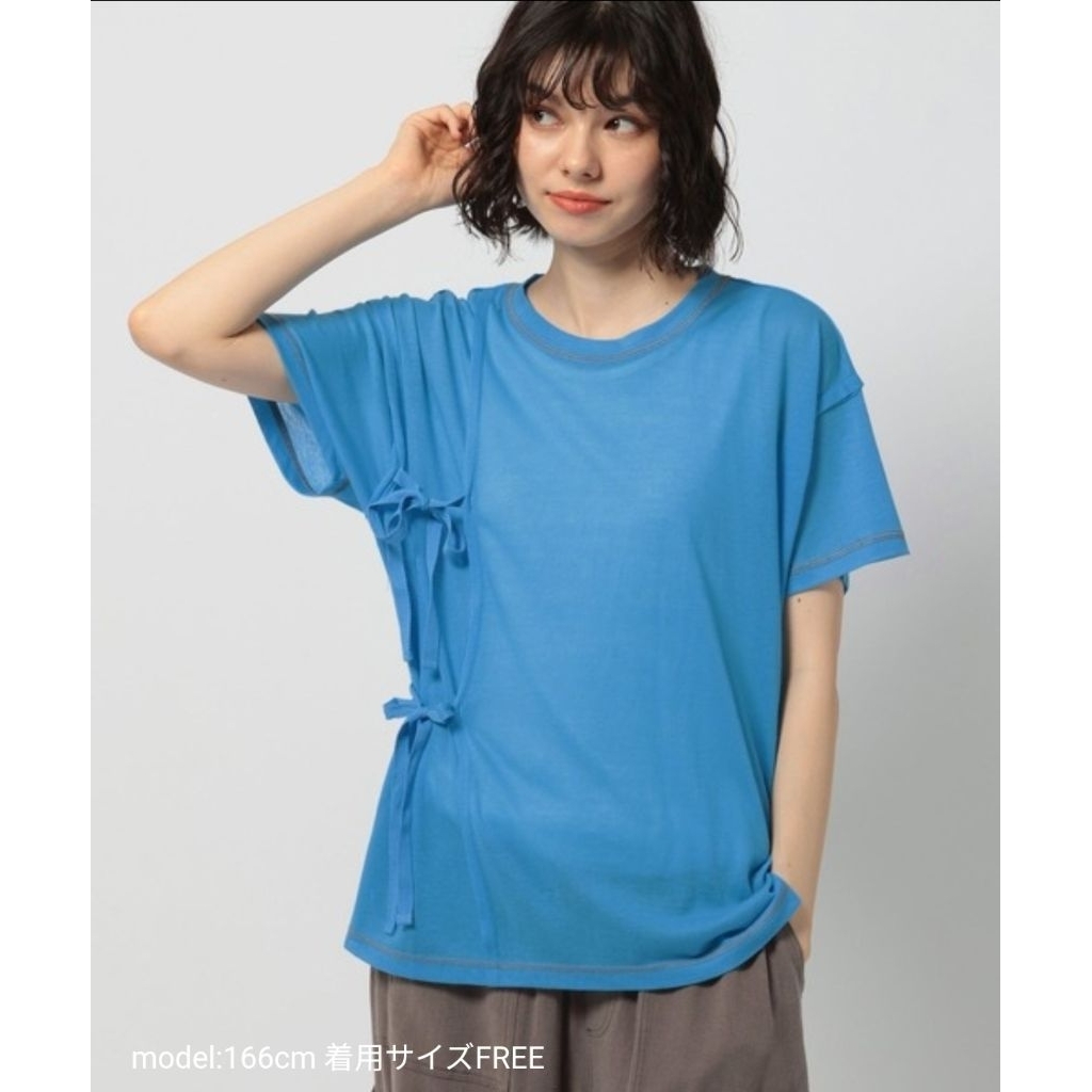 เสื้อยืดNikoAndตัดป้ายทรงโอเวอร์ไซส์ดีไซน์ผูกโบว์ข้างสไตล์ญี่ปุ่นผ้านุ่มใส่สบายพรางหุ่นลุคมินิมอลBestSeller