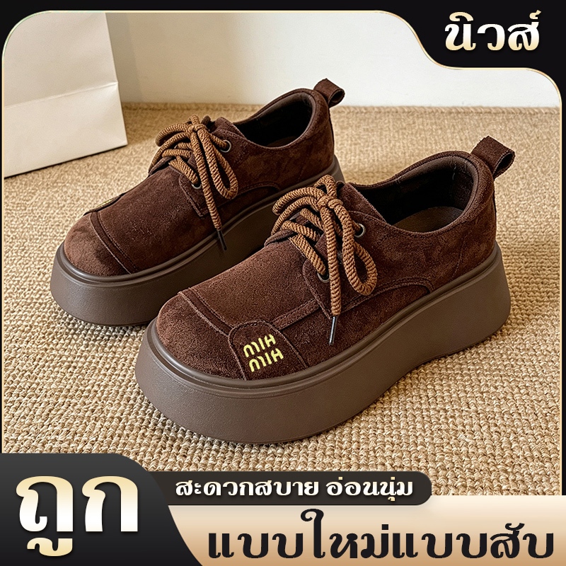 LHSunday  รองเท้าวินเทจผู้หญิง ฤดูร้อน รุ่นใหม่ พื้นนุ่ม ส้นสูง โลฟเฟอร์ สำหรับทุกไลฟ์สไตล์ ใส่ไปทำงานได้สบาย