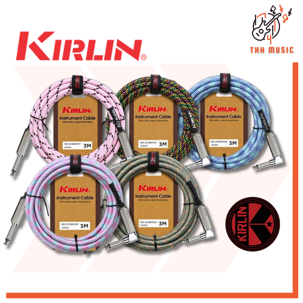 Premium Instrument Cable​ สายแจ็คกีตาร์ เบส  Kirlin IWE-222BML 3M/6M สายแจ็คกีตาร์ KIRLIN Gradient