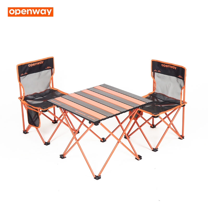 openway ชุดโต๊ะพับเก้าอี้แคมป์ปิ้ง ปิคนิค ในร่มและกลางแจ้ง พับเก็บง่าย สะดวกในการพกพา