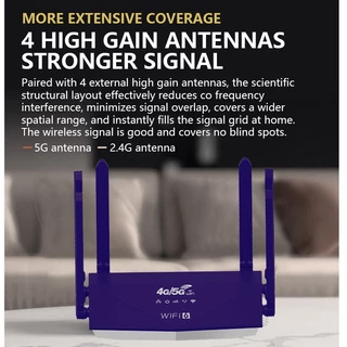 🔥ซิมในตัว🔥 เราเตอร์ซิมความเร็ว 9900Mbps พร้อมเสาอากาศ 6 ตัว รองรับเครือข่าย 5G/4G เข้าถึงอินเทอร์เน็ตได้รวดเร็วทันใจ