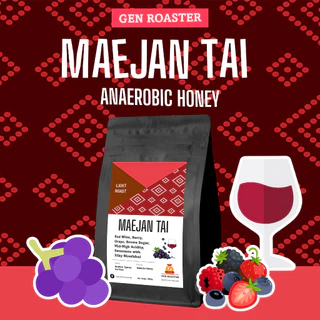 เมล็ดกาแฟคั่วอ่อน แม่จันใต้ Mae Jan Tai Process Anaerobic​ honey