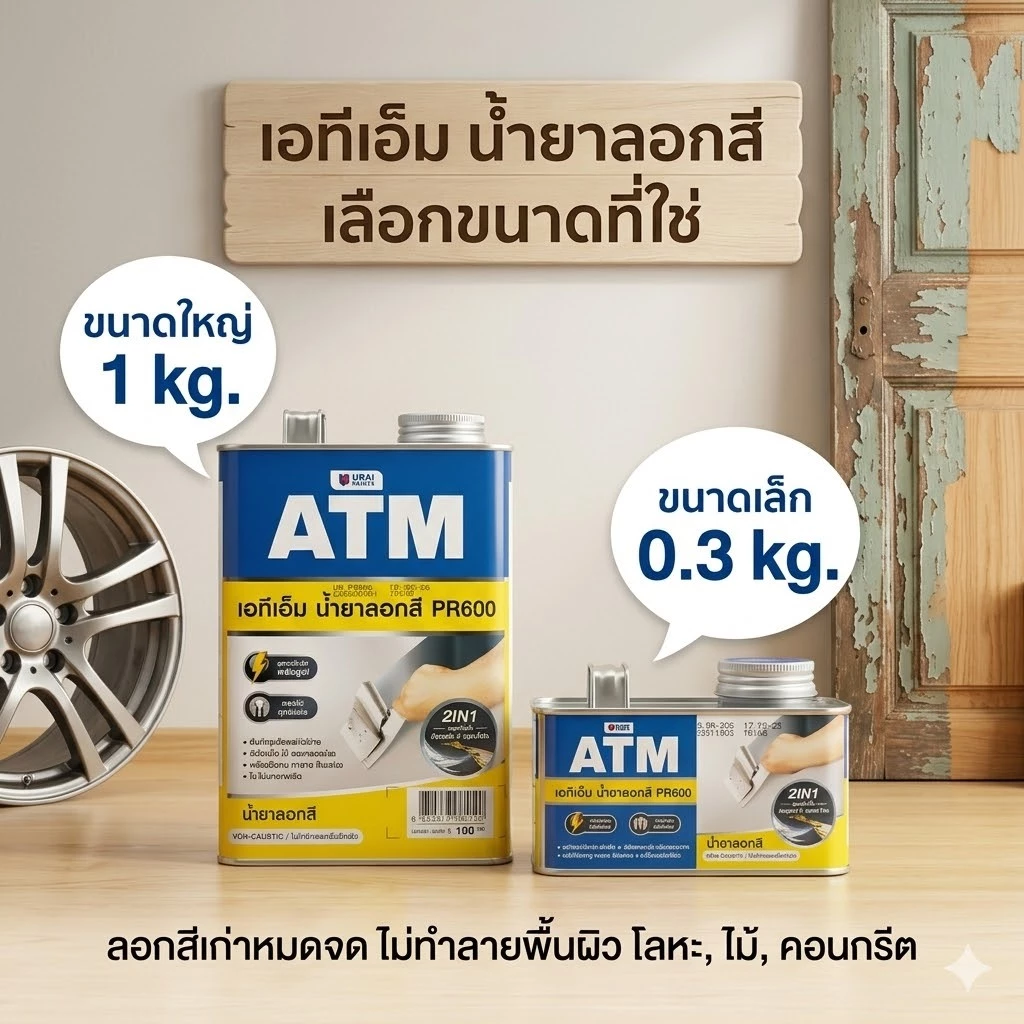 น้ำยาลอกสี เอทีเอ็ม ( ขนาด1 กก./3 กก.) (ATM Paint Remover No. PR600) ยาลอกสี ลอกได้ทุกพื้นผิว