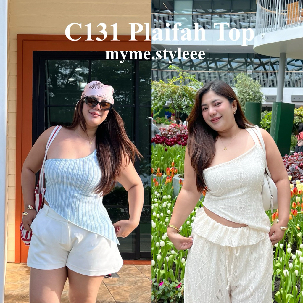 C131 Plaifah Top สายเดี่ยวสาวอวบ - myme.styleee