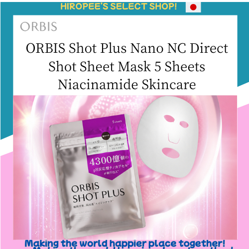 ORBIS Shot Plus Nano NC Direct Shot Sheet Mask 5 Sheets Niacinamide Skincare