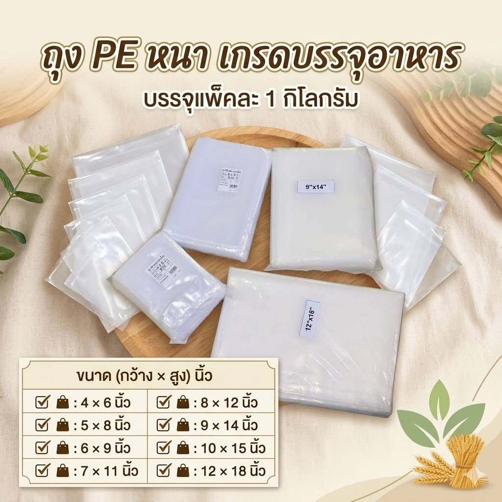 ถุงPE หนา - ถุงเย็น คุณภาพเกรดบรรจุอาหาร