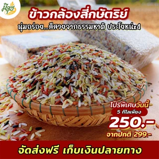 ข้าว 4 กษัตริย์ ตรามีสุข 1กก. x 5 ถุง ซีลสูญญญากาศ สินค้าขายดี