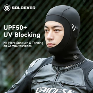 SOLOEVER หน้ากาก ผ้าพันคอ ผ้าเรยอน ป้องกันแดด ระบายอากาศ แบบเต็มหน้า สําหรับขี่รถจักรยานยนต์