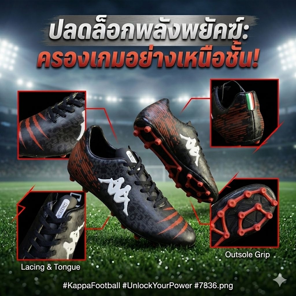 Kappa สตั๊ด รองเท้าเตะฟุตบอล คุณภาพสูง ทรงสวย ใส่สบาย ราคาถูก