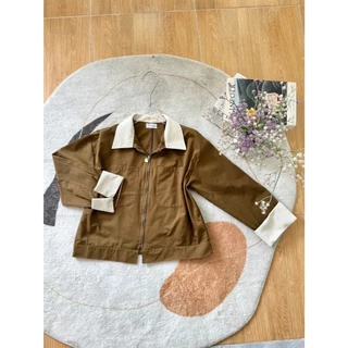 ป้าย Saturday เสื้อแจ็คเกตแต่งปกกับปลายแขนผ้าลูกฟูก อก 42 นิ้ว ยาว 21 นิ้ว