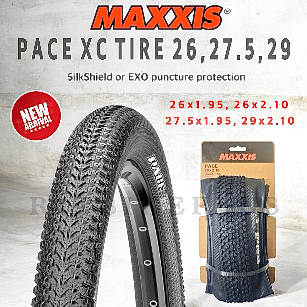 *แพ็คเกจใหม่* ยางนอกจักรยาน Maxxis รุ่น PACE ขนาด 26x1.95 ,26x2.10 ,27.5x1.95 ,29x2.10 ขอบพับ ยางนอกเสือภูเขา