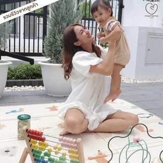 Mamamo แผ่นรองคลาน แบบพับ หนา 1.5 cm. ขนาด 150x200 cm. พร้อมเก็บขอบมุม แถมฟรี กระเป๋าพกพา พร้อมส่ง