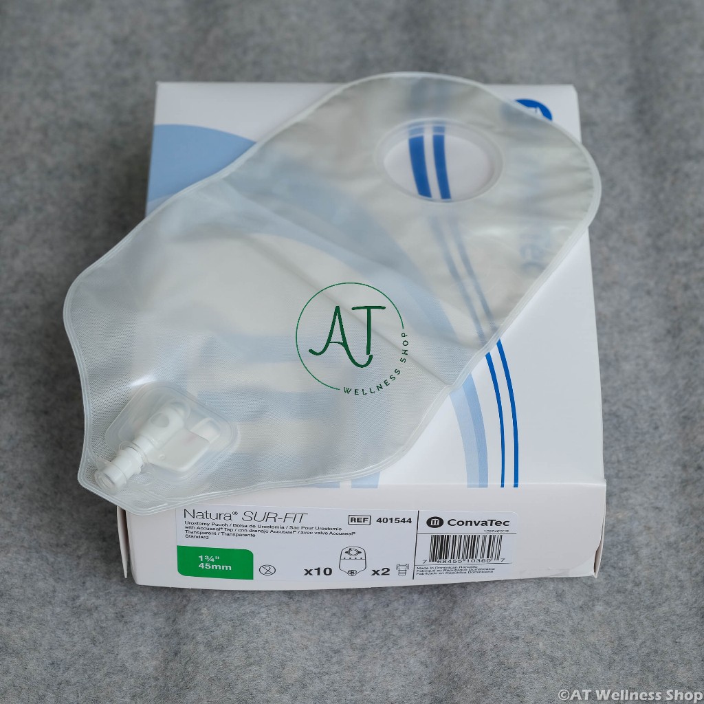 Convatec ถุงปัสสาวะหน้าท้องแบบแยกแป้น (Urostomy pouch) ชนิดใส ปลายก๊อก  (ราคาต่อ 1 ถุง)(Price per 1 piece)